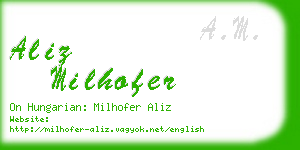 aliz milhofer business card